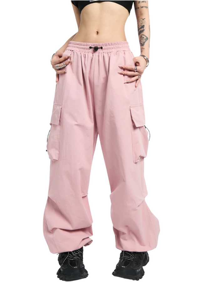 Khaki wide leg pants G9 - Pink